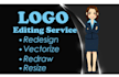 redesign, edit logo, vector tracing, image editing  recreate any graphic design