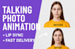 turn any photo into a speaking video with realistic lip sync