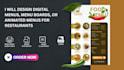design restaurant menu, food menu and digital menu design