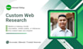 do targeted and in depth web research on any topic you need
