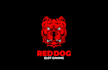 design awesome red dog logo