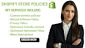 write and setup shopify store policies, do on page seo for shopify store