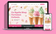 create ice cream website, dessert store, gelato shop, yoghurt website