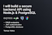 build a professional backend API using nodejs and postgresql