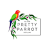 design included pretty parrot bird logo