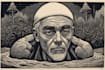 draw a custom portrait in linocut style
