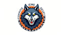 do wolf mascot logo design with company name