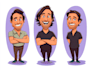 create cartoon character or avatar in vectors