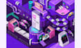 design a flat isometric dribbble style illustration for the web
