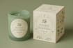 design aesthetic candle logo, label and box packaging