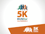 create fun animal costume themed running logo