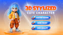 create 3d stylized cute character, cartoon, animal for 3d print and animation