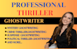 ghostwrite original thriller, mystery, crime fiction story