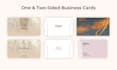 design custom one and two sided business cards