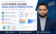 do customer churn prediction and analysis excel,python, power bi