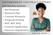 win government contracts, contract research, rfp rfq, grant proposal, submit bid