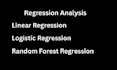 do linear, logistic, random forest regression analysis in python, rstudio, excel
