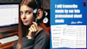 transcribe music by ear into professional sheet music