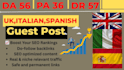 do dofollow guest post backlink on uk spain and italian high da websites