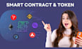 develop solana smart contract, ethereum, binance, avalanche contract and token