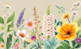 draw beautiful botanical plants and flowers