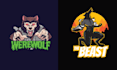 create high quality animal mascot werewolf logo
