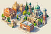 draw 2d isometric illustration
