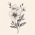 draw botanical and flower one line art