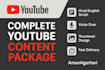 create complete youtube content with script, voice over, thumbnail and ideas