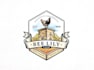 design modern bee lily farm logo