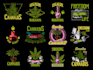 make modern cannabis cbd weed marijuana logo and any graphics design