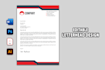 design professional and editable letterhead
