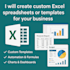 design custom excel templates for budgeting or business use