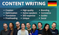 write high quality SEO blog posts and articles in german