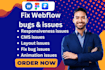 edit template update webflow framer website SEO fix bug layout responsive issues