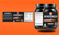 professional product label design and minimal supplement label packaging design