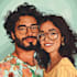 create you anime couple art portrait