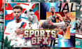 stunning sports poster, flyer, or banner edit graphics