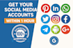 create social media accounts, set up business pages, and optimize