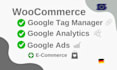 set up a woocommerce google ga4 tracking with ecommerce via GTM