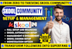 do skool community setup, organize skool community, payment and automation setup