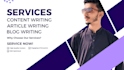 be your content writer, article, and blog writer