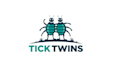 design mascot tick twins spraying business logo