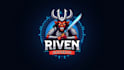 do awesome oni samurai head mascot logo design with company