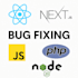fix bugs in react next js javascript, PHP, and node js
