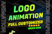 create a perfect custom logo animation motion graphics