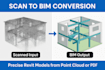 model your scanned data into a clean and precise revit bim model