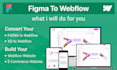 convert your figma adobe xd design to webflow cms website