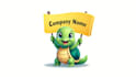 do turtle cartoon mascot logo design