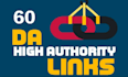 do 60 high da authority backlinks for SEO link building